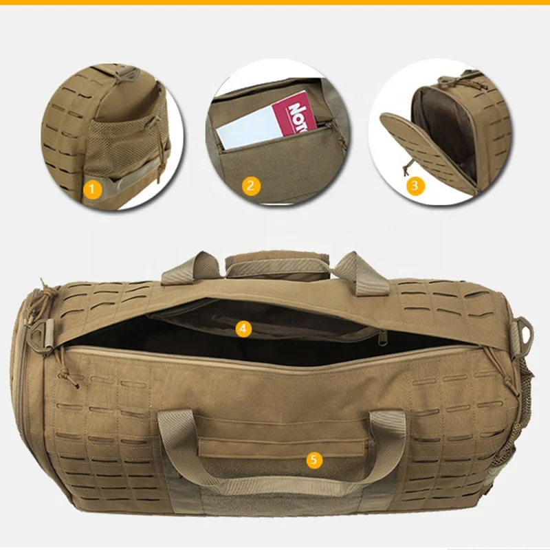 Laser Portable Storage Travel Outdoor Hiking Molle Bag Sports Gym Duffel Bags
