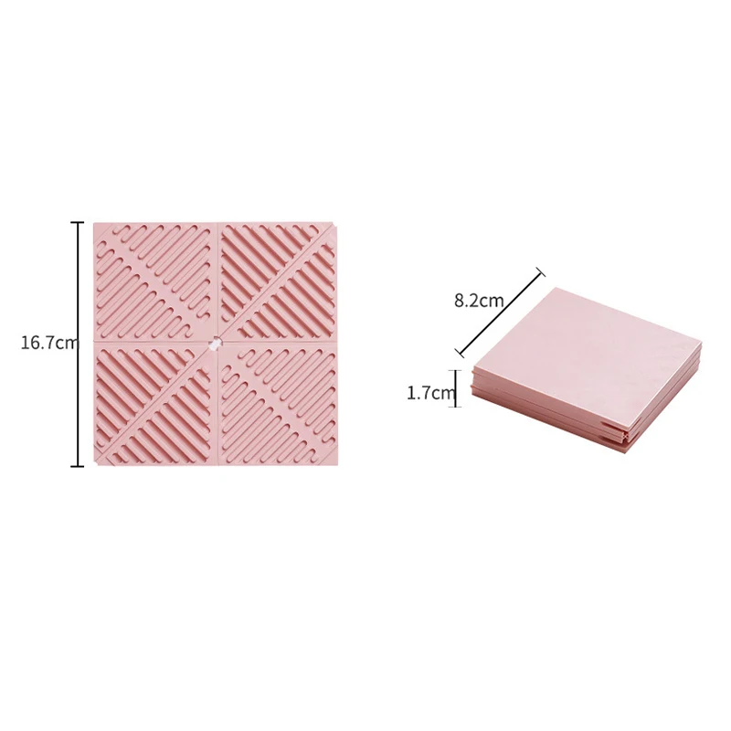 New Design Folding Hot Potholder Trivet Mat Collapsible Coster Silicone Placemat