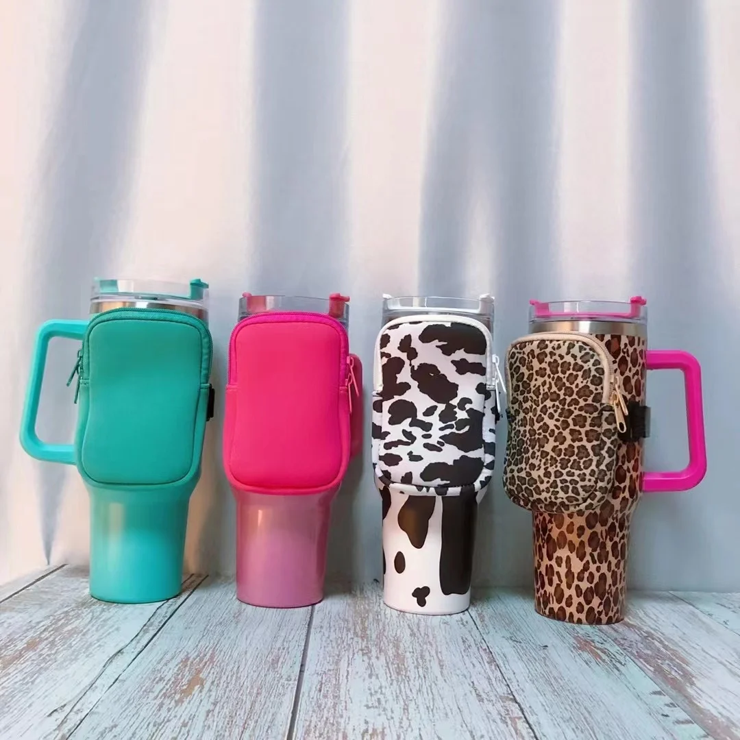 20 Colors Factory Sublimation Tumbler Holder Bag with Strap Small Neoprene Bottle Bags