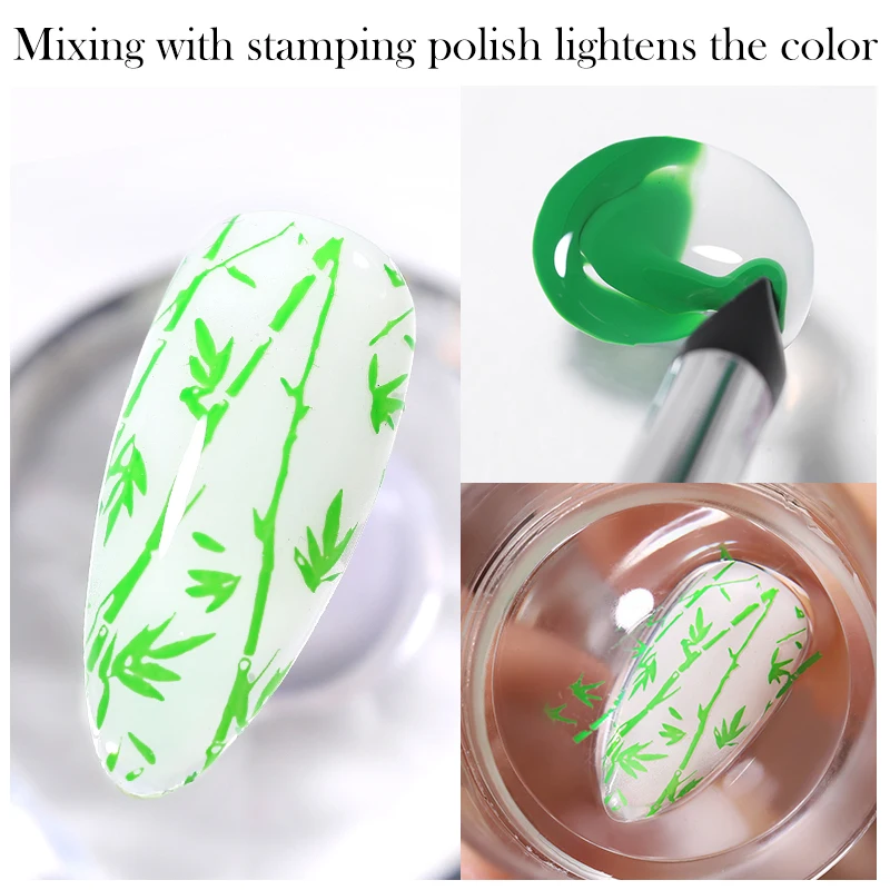 BORN PRETTY 10ml Multifunctional Stamping Mixing Oil Painting Gel Stamping Polish for Powder Mixing and Apply Nail Powder