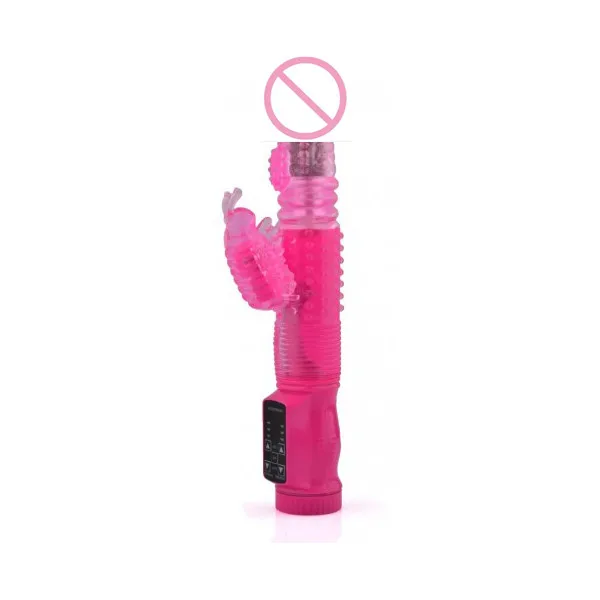Strong Rampant Rechargeable Thrusting Wave butterfly Rabbit Vibrator