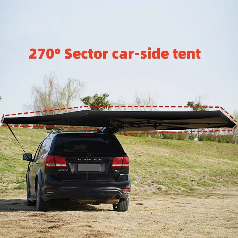 foerstine car side canopy tent suv outdoor camping sunshade quick-open aluminum alloy 2.5*2.5m car side tent 270 speed open
