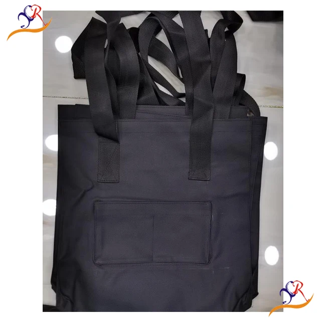Portable base zipper bags/economic handle bags