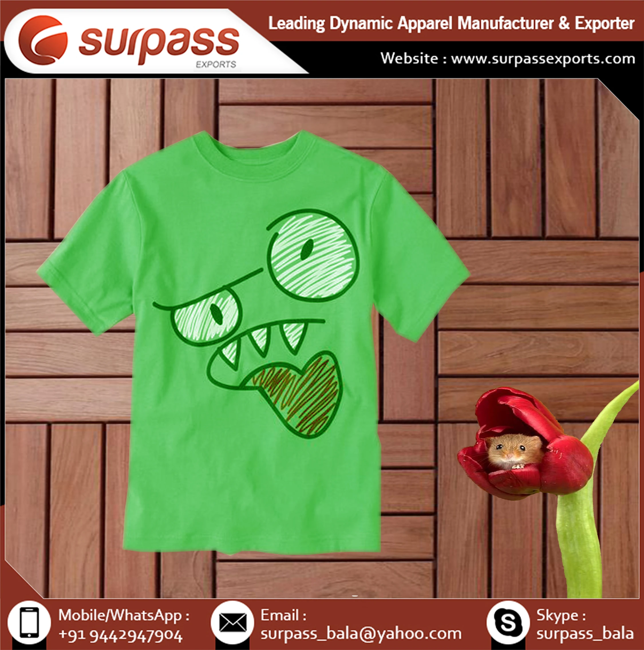 High Quality Organic Cotton T Shirts for boys available custom color