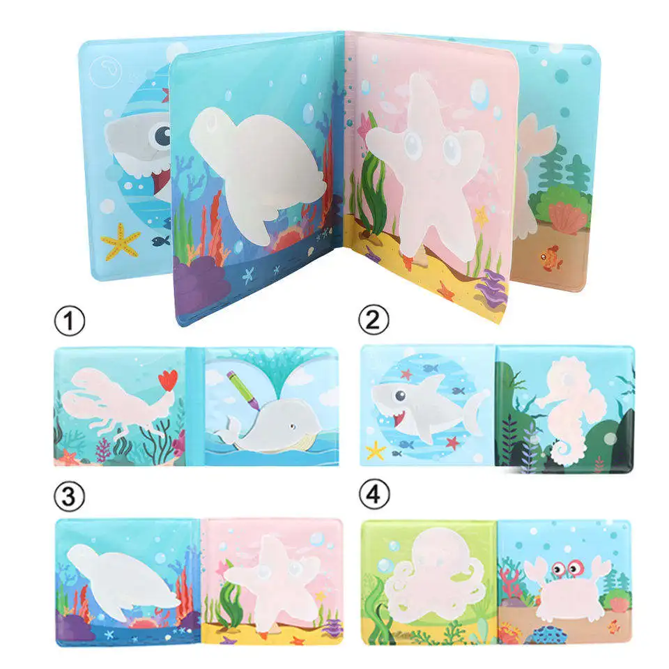 EVA PVC plastic waterproof Cute animal design baby bath book