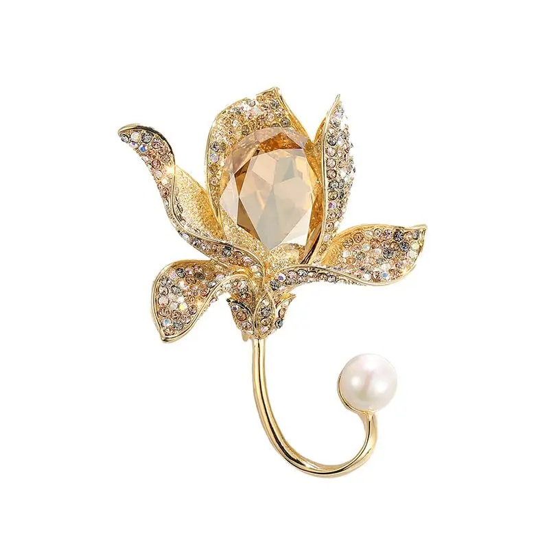 Elegant Leaf Corsage Brooches Jewelry for Women Fashion Pearl Costume Broaches and Pins