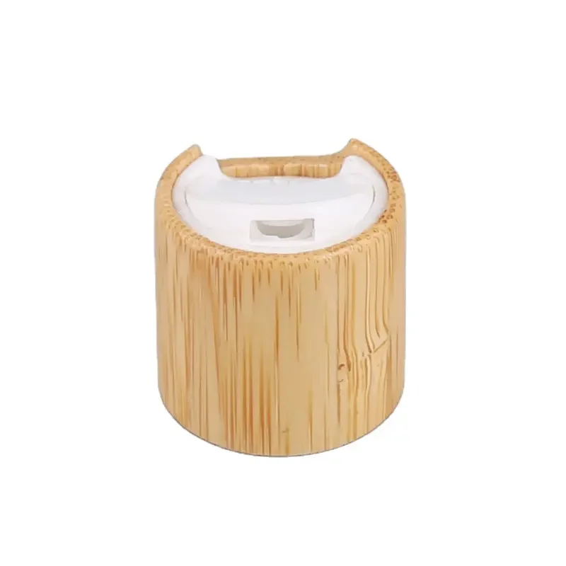Wood Products Cosmetic Packaging Bottle Cap Wooden Screw Cap Bamboo Screw Top Lid Bottle Cap