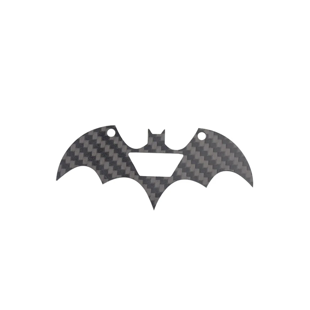 2021 Novelty High quality custom carbon fiber sheet cutting creative bat accessories luxury keychain