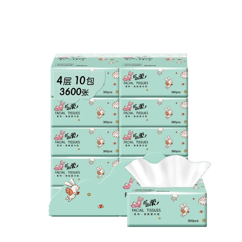 Hot selling virgin wood pulp facial tissue manufacturer bulk-pack facial tissue paper