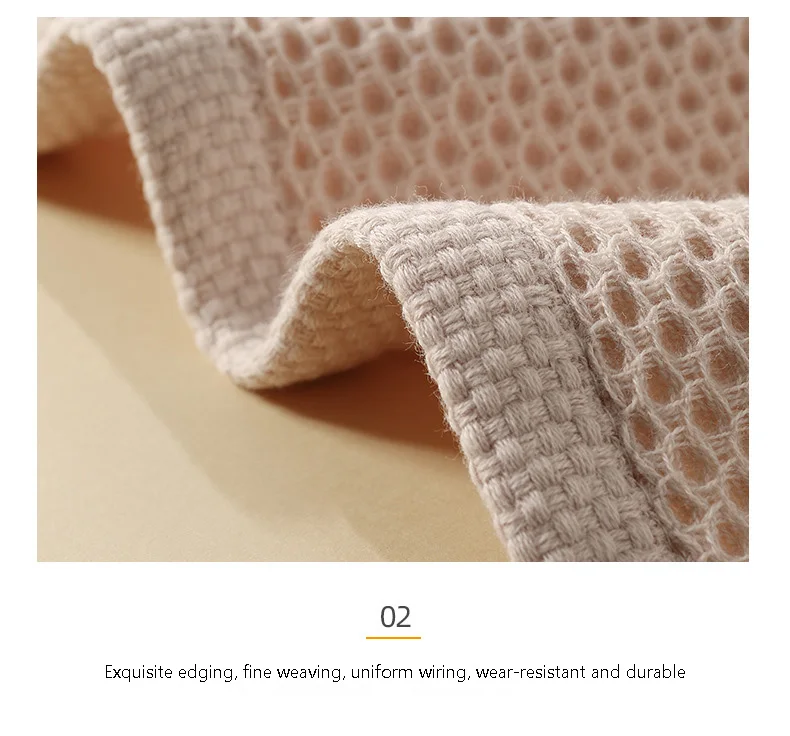 Most popular in 2023 100% cotton reusable  kitchen towel set cleaning waffle kitchen dish towel