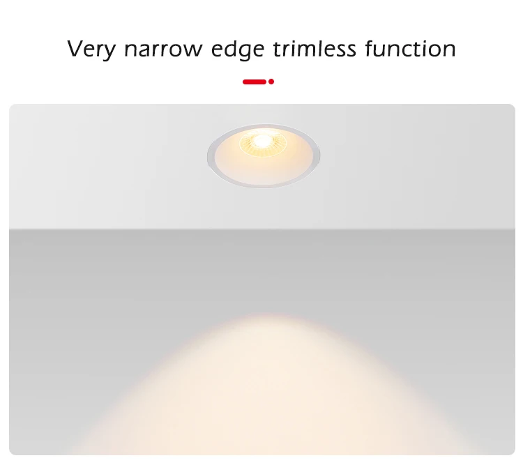 Indoor House Cob Down Light AC220V Aluminum Narrow Edge Silm Ceiling Recessed Spot Light Isolated Driver Dimmable Led Downlight