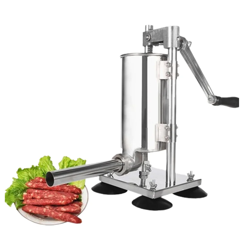 Fill Sausage Stainless Sausage Sausage Meat Homemade 4L Manual Syringe Machine Stuffer Steel Filling