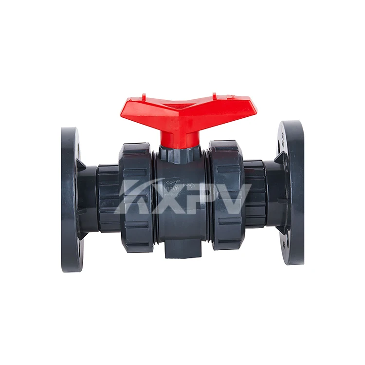 Промышленный высокотемпературный Химически стойкий пластиковый ПВХ санитарный фланец шаровой кран по низкой цене