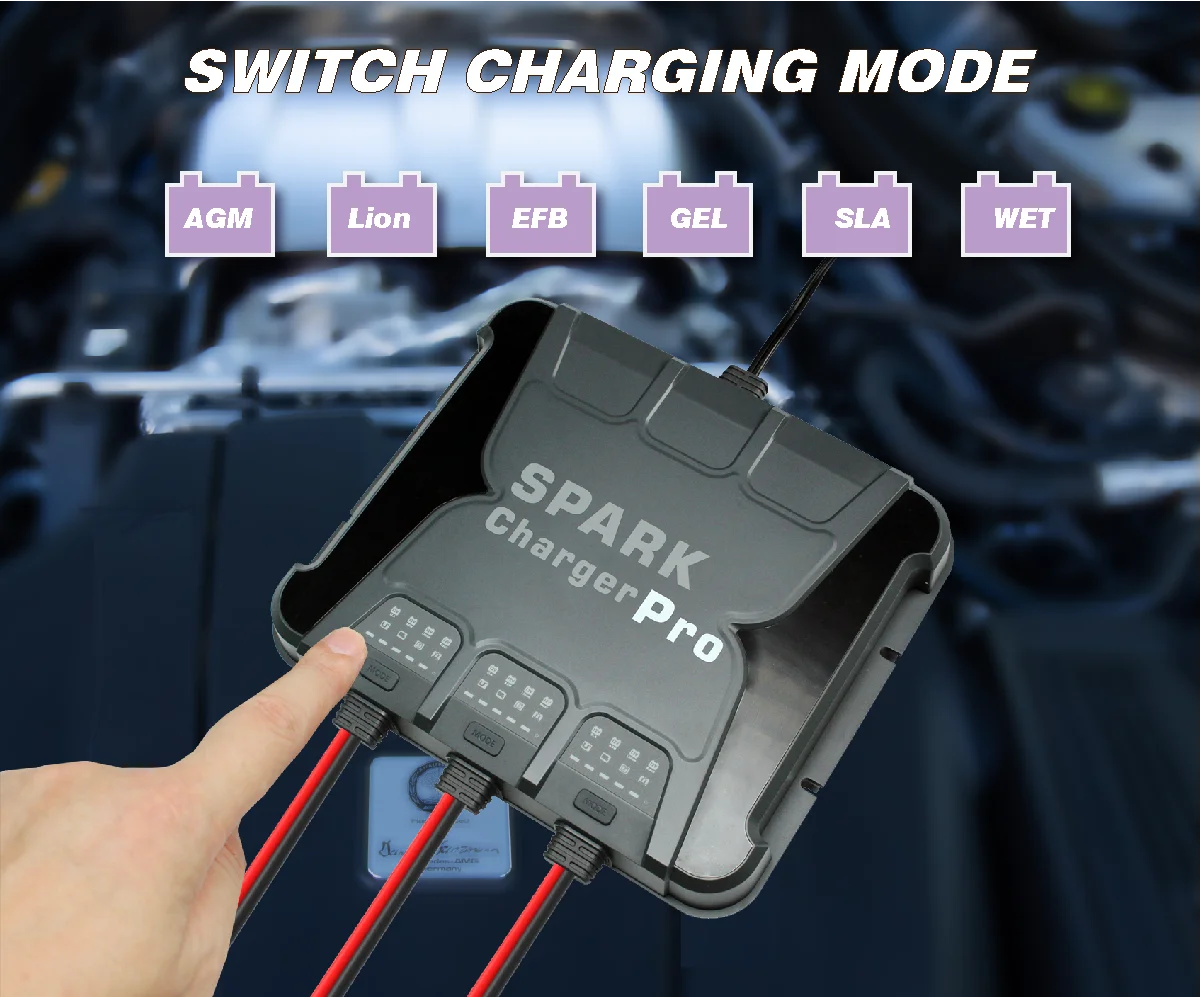3 banks marine battery charger 12V/10V and 24V/5A onboard quick charging  trickle charger for boat