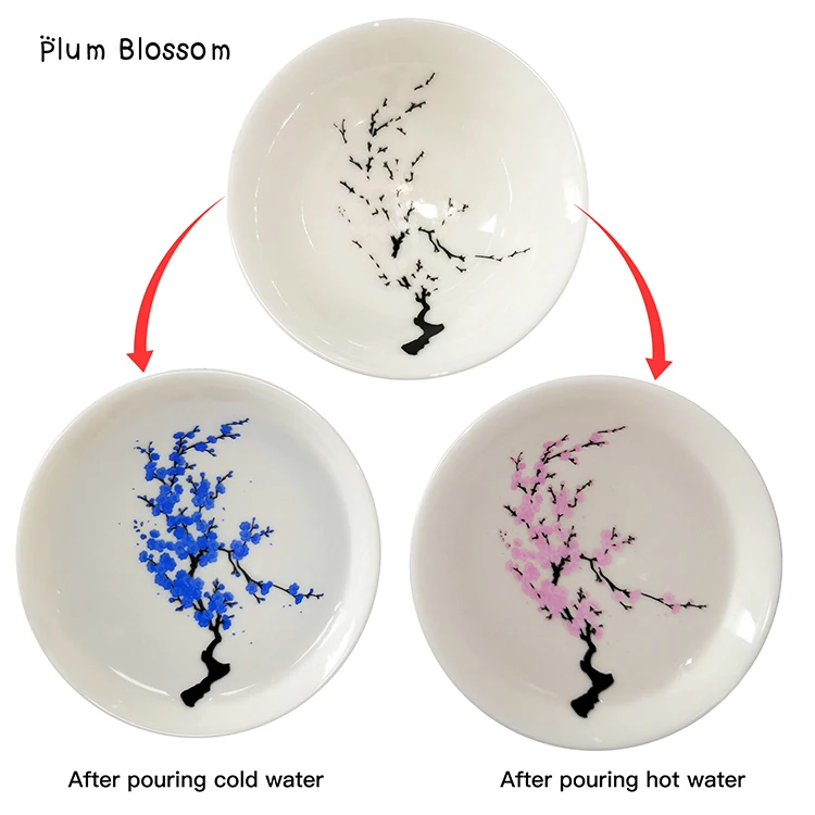  AL-SC01 Cold&Hot Temperature Two-way Color Changing Sakura Sake Cup Cherry/Peach/Plum