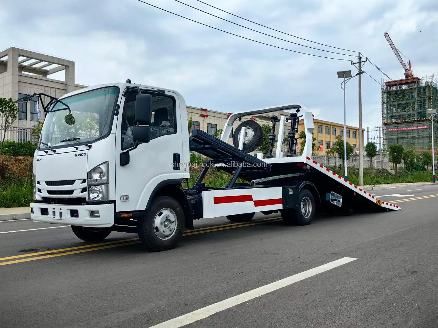 SHENBAI  Road Emergency 4 Ton 5 Ton 6 Ton Heavy Strength New or Used Wrecker Towing Truck  Platform Truck Vehicle