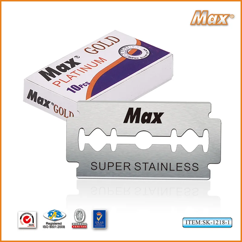 Wholesale high quality double edge blade skin care razor blade stainless steel blade