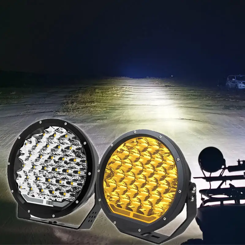 Made in China super bright headlight 95w 7 inch round led worklight with DRL for car and motorcycle