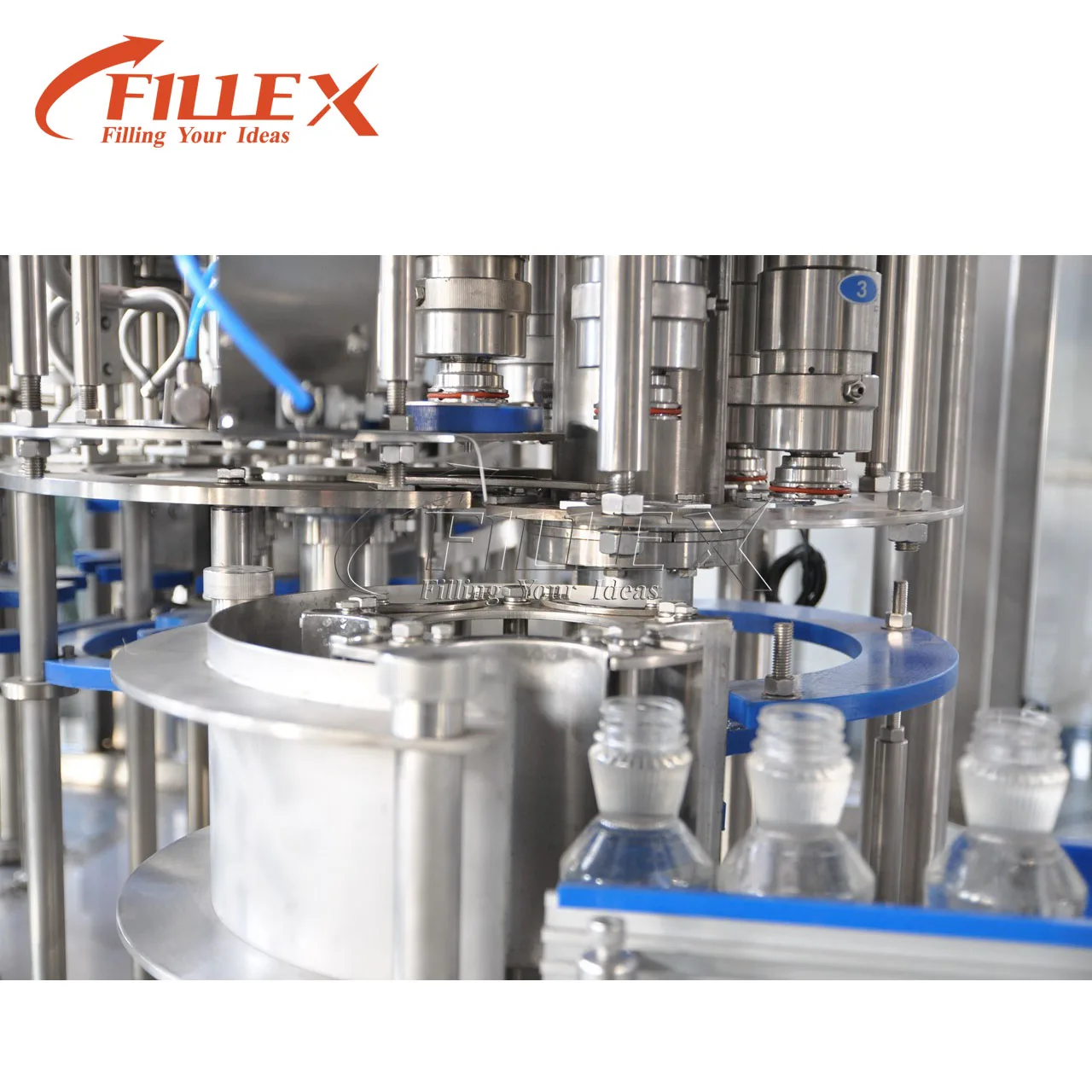 Automatic 4 in 1 Monoblock Pulp fruit Juice Filling Machine for PET Bottles