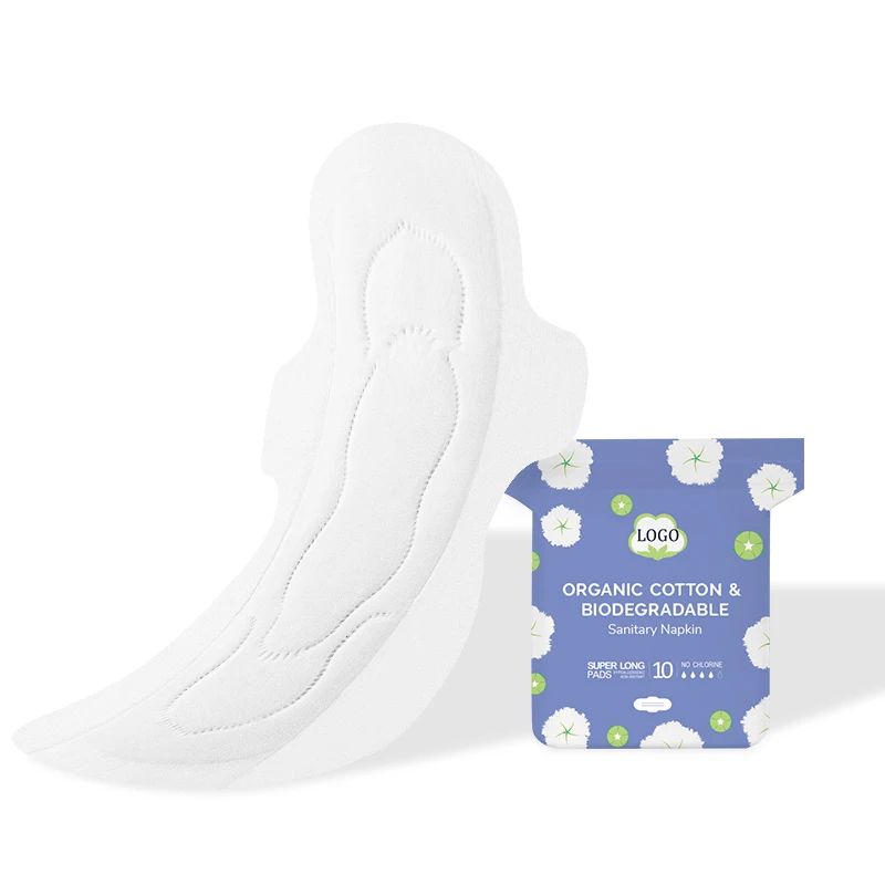 Custom Ultra Thin Breathable Organic Cotton Pad with Wings