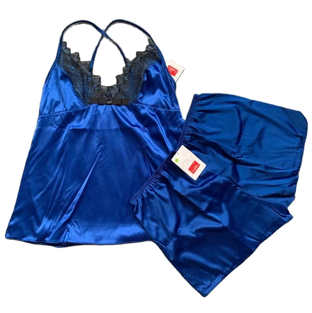 New Fashion Pajama For Women Lace V-Neck Pajamas For Women Set Lingerie Sleeveless  Two piece Home Wear Set Norway