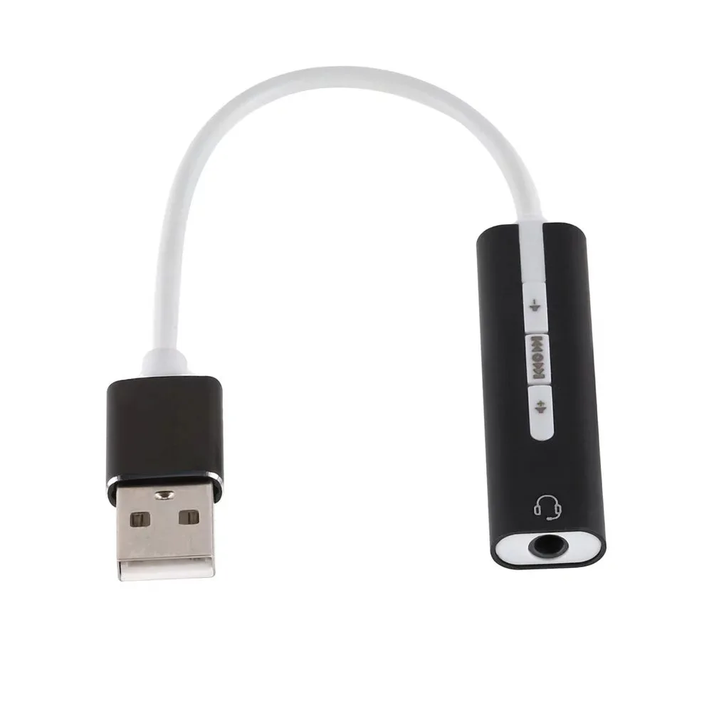  USB Sound Card External Converter Audio Adapter 7.1 with 3.5mm Aux Stereo HIFI Magic