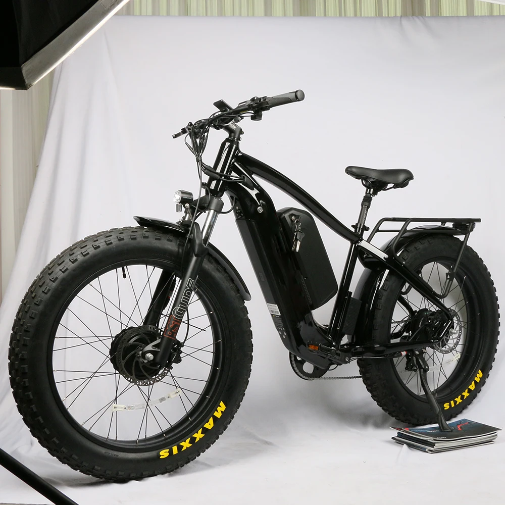 Front suspension fork fat tire electric bike 52V 1000W dual powerful motor mountain e bike 2 wheel high speed bike electric