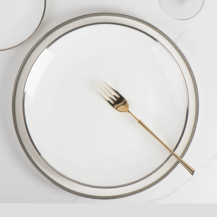 Wholesale Cheap Bulk Simple Round Porcelain White Dinnerware Dinner Plate Ceramic Plates for Restaurant Hotel Wedding Home