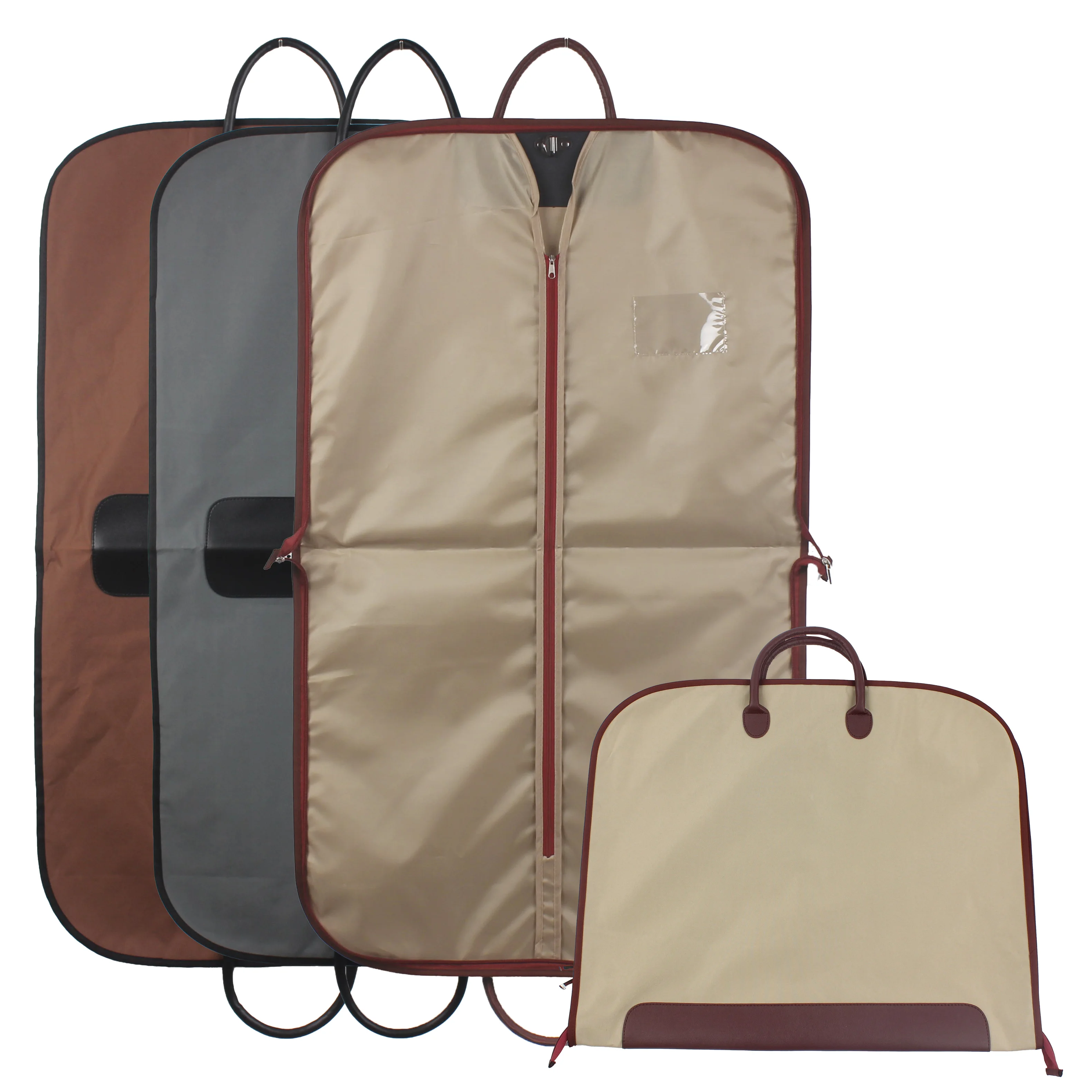 garment bags custom logo suit cover leather handle customized garment bags garment bag