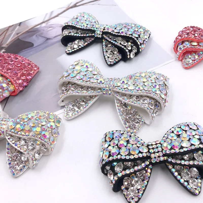 Shoe Decorations Fashion Shoe Ornaments Handmade Shoe Accessories LSSD076 Applique Patch Vintage Wholesale Rhinestones Bow Felt