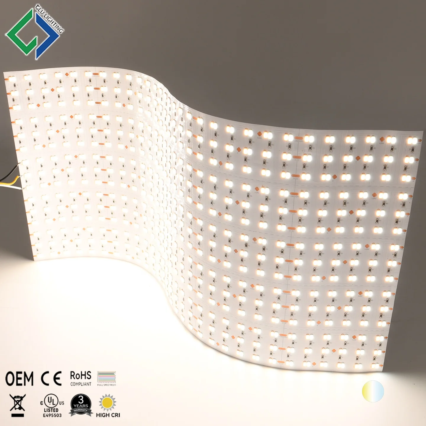 Гибкая Светодиодная панель Ra95 24x50 bi color 5630 режущая для пленочного заднего освещения 24 В