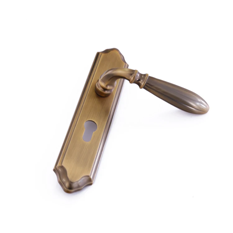 Brass panel interior door handle funiture lock handle mortise door lock