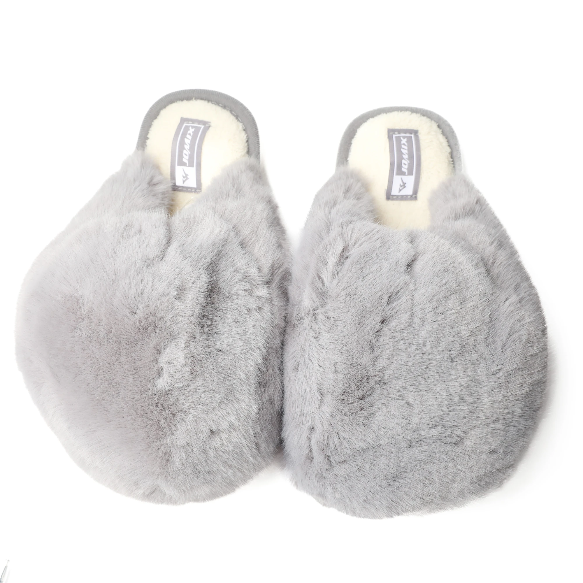 2024 Autumn Indoor Khaki Winter Warm Cotton Fabric House Slippers For Women