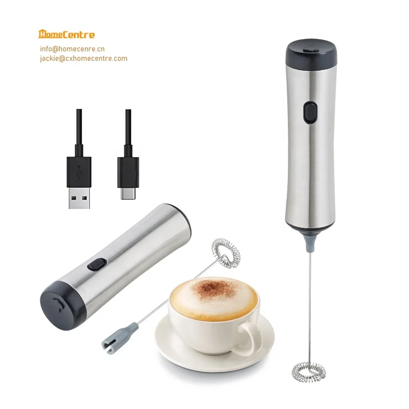High powered portable handheld rechargeable milk frother milk foamer coffee mixer
