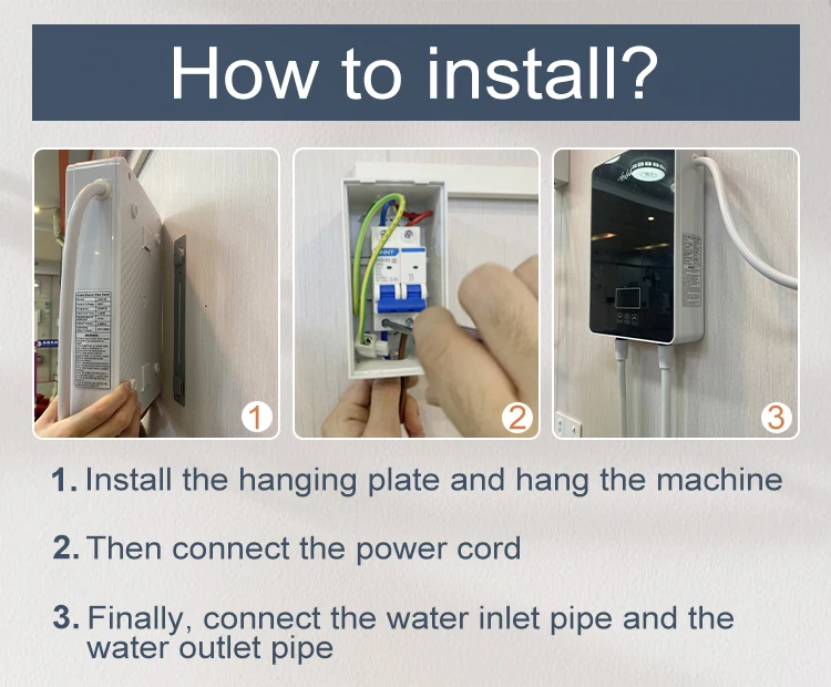 how to install instant water heater