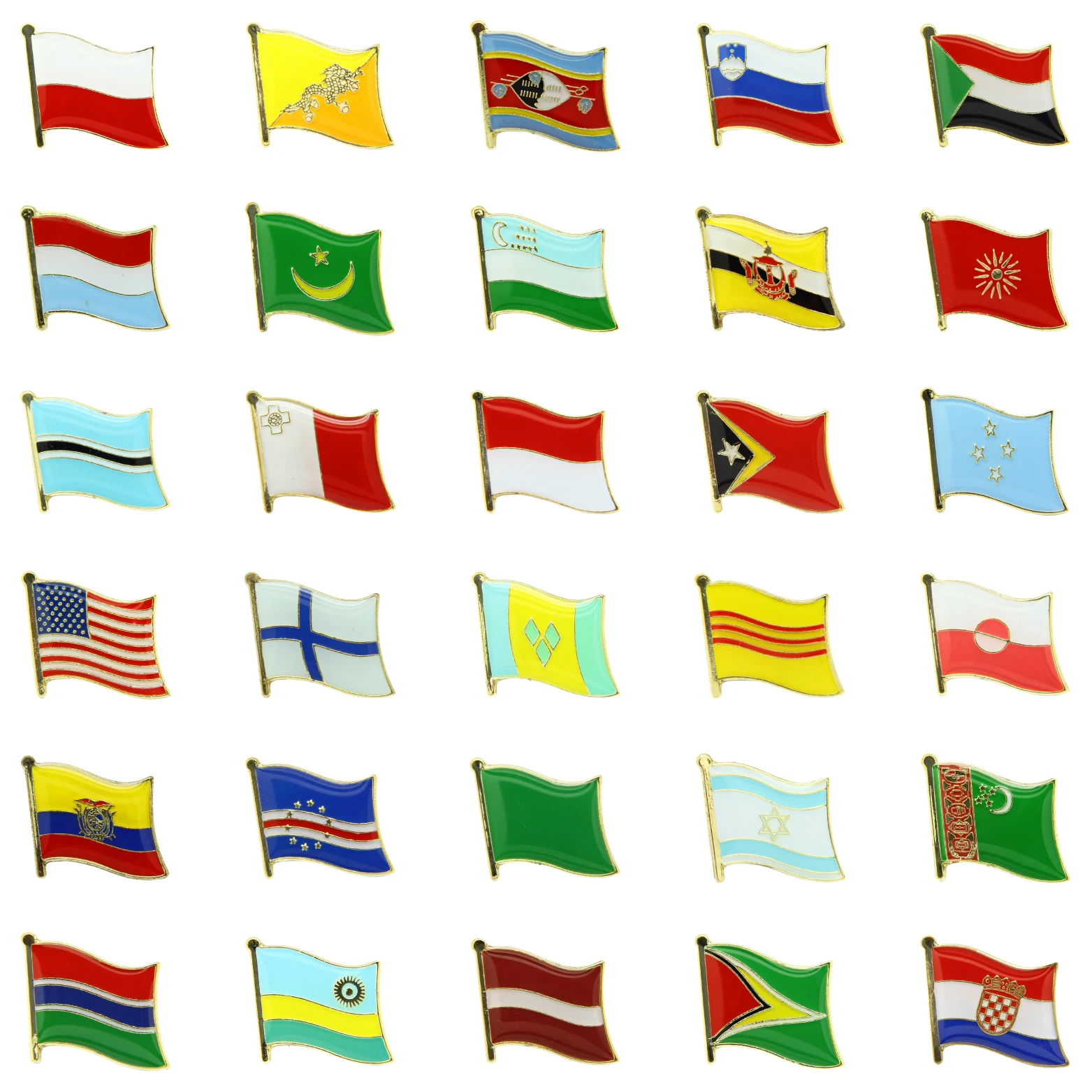 Didamao Factory Supply Wholesale Custom Printing Enamel Metal Country Pins Flag Pin Badge