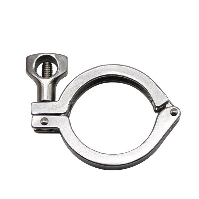 Wide Application SS304 Sanitary Pipe Clamp Food Grade 316l Stainless Steel Single Pin Clamp