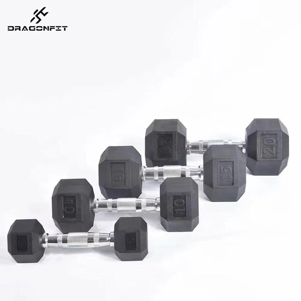 Aonfit Gym Used Factory Supplied Cheap Hex Rubber Dumbbell