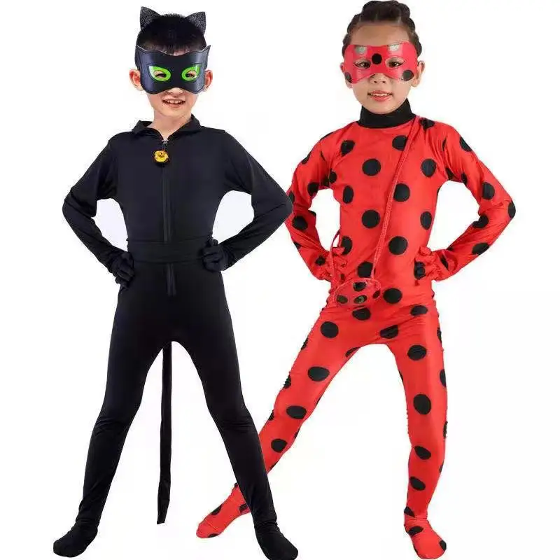 halloween costumes Custom Lady Bug Movie Clothes One Piece Bodysuit Kids Halloween Cosplay Costume