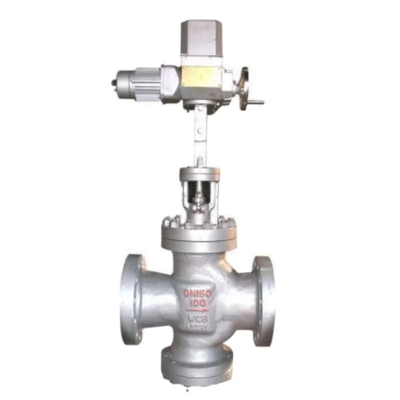 DN50-400 cast steel electric two-seat steam pressure reducing motorized regulating valve