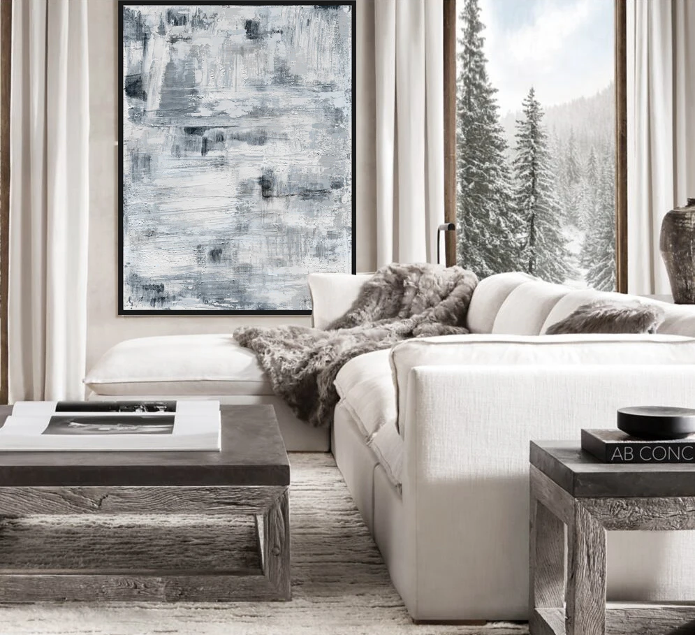 Настенная картина ручной работы Artree на заказ, магазин мебели, украшение для гостиной, Скандинавская абстрактная картина маслом на холсте