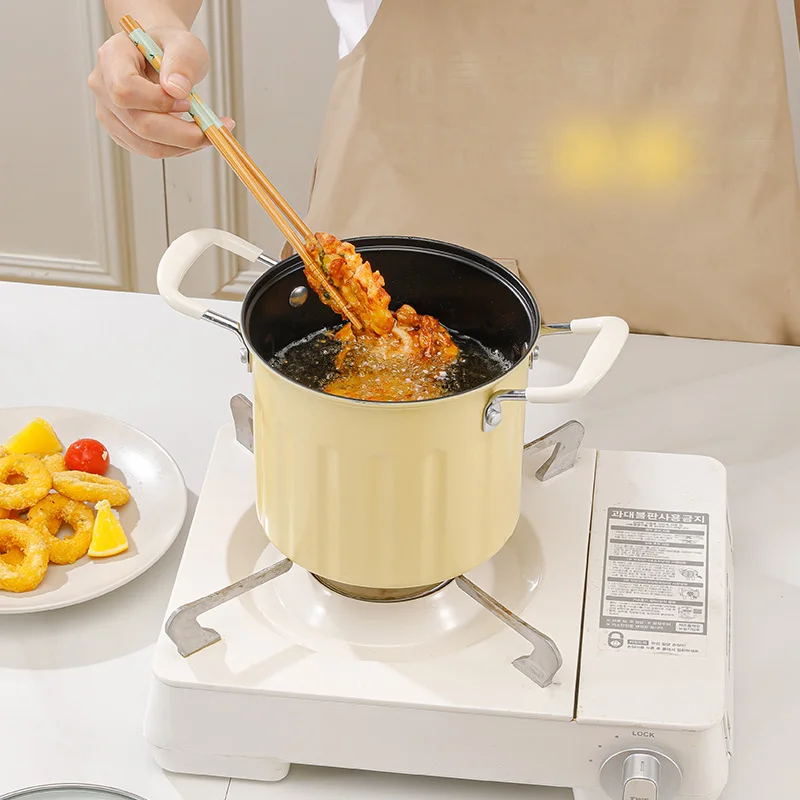 hot selling Multifunctional Fryer pots with Frying pot Basket Tempura Fryer pot
