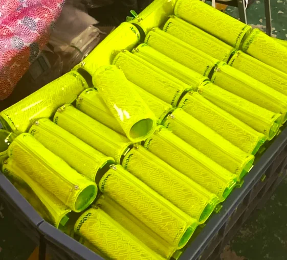 Colorful PVC Pencil Case Transparent PVC Pencil Bag Cases Cosmetic Bags Fluorescent