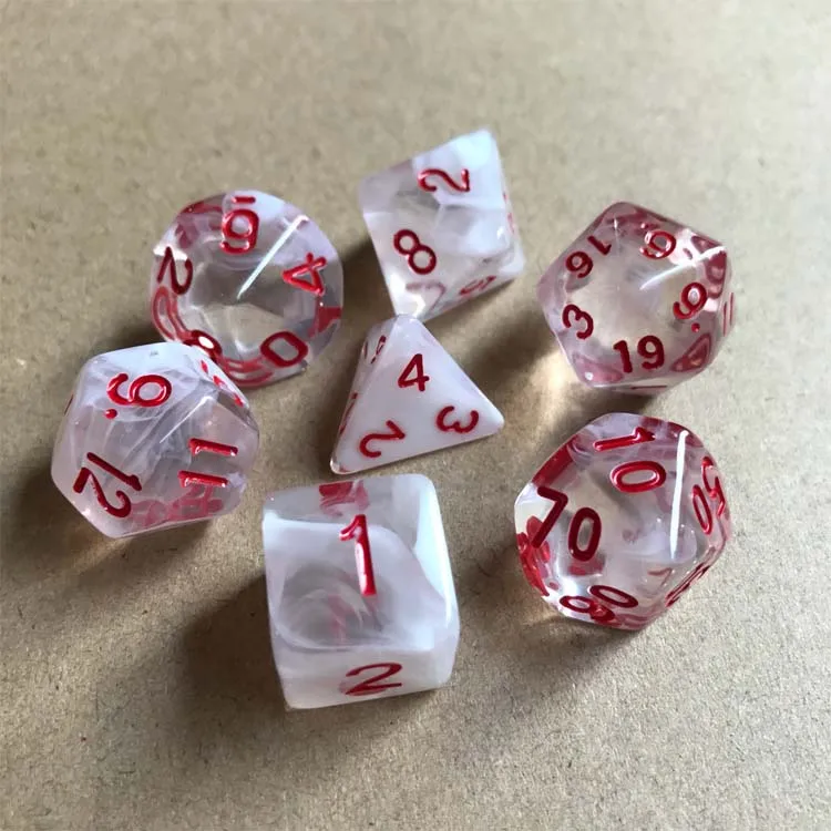 Polyhedral Dice Set of 7 RPG Dungeons and Dragons Dice DND Dice