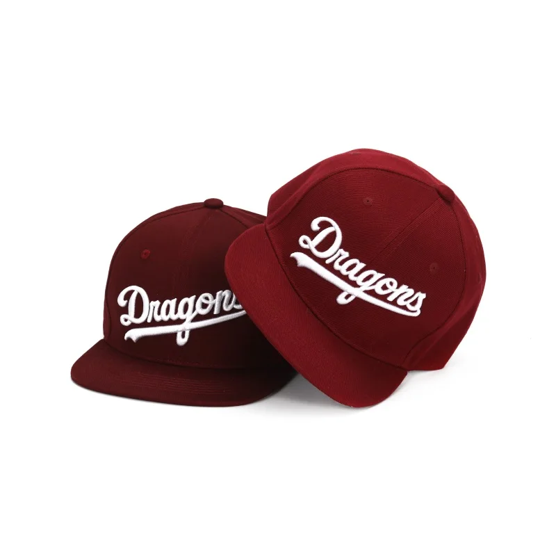 Custom Polyester Plain 6 Panel Acrylic Closed Back Gorras Cap Fitted Hat 3D Embroidery Logo Hop Snapback Cap Hat