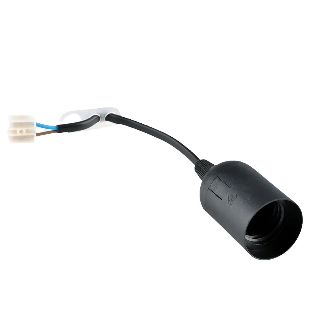 Одобренные VDE электрические принадлежности e27 фарфоровый держатель лампы с проводом