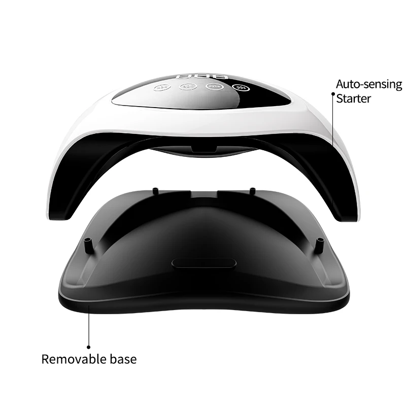 White DIY UV Gel Nail Lamp 180W Nail Dryer Set Light with 4 Timers Professional Nail Art Accessories for Curing Gel Polish