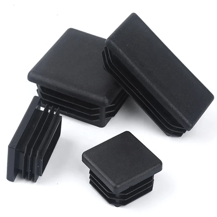 Black pp Square Plastic Tube Cap Tube Plug For Fence Post