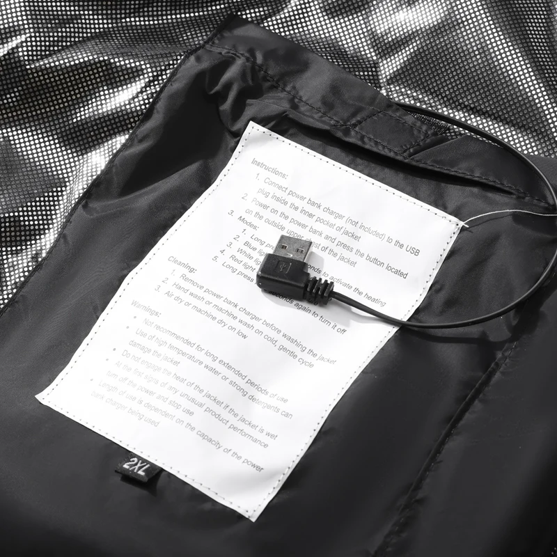 5 Heated Zone Lightweight Warm Vest USB Charger Not Include Battery With a Cap Keep Warm for Skiing