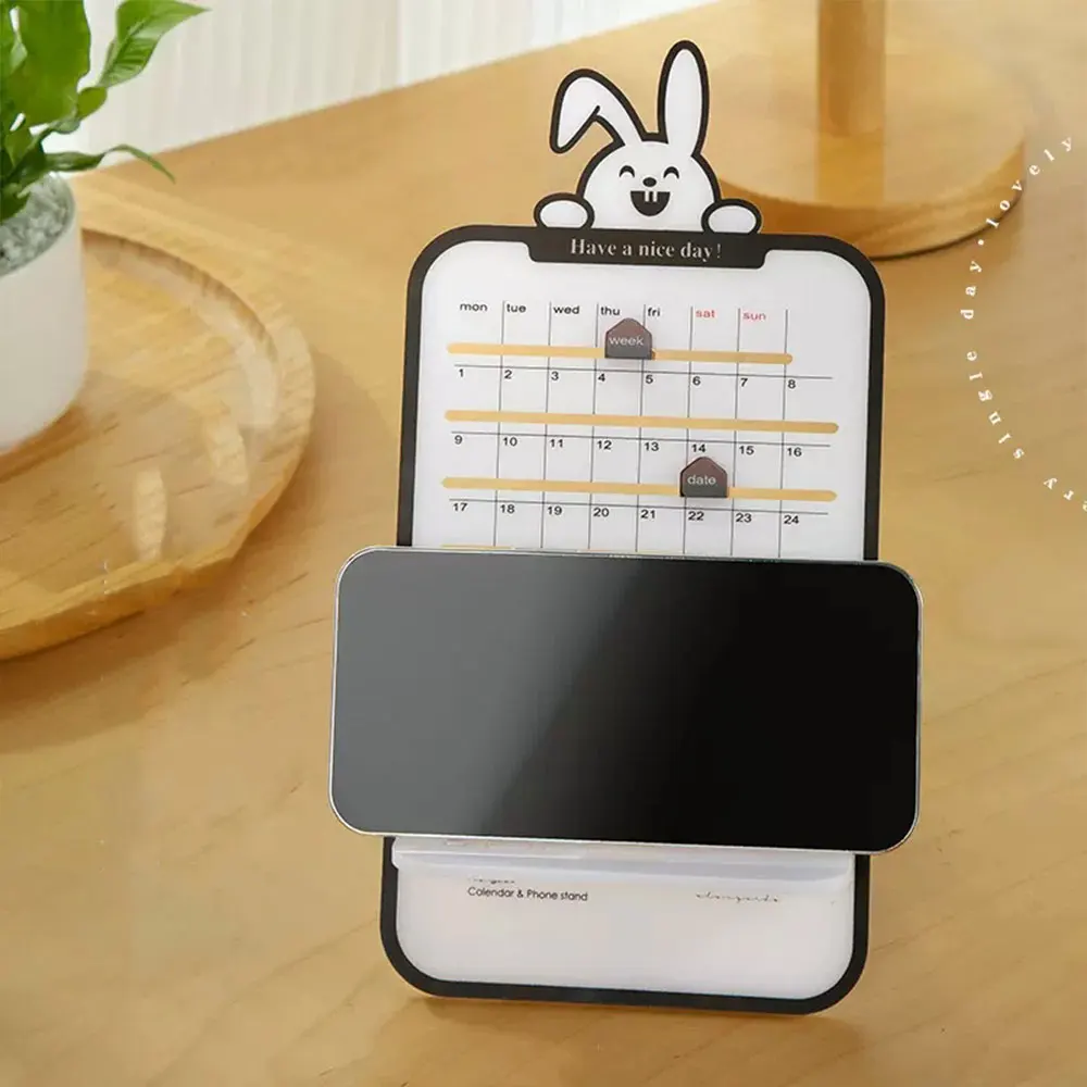 Made In China Custom Desktop Acrylic Calendar 2025 Multi-Functional Frosted Perpetual Calendar With Slide Buckle